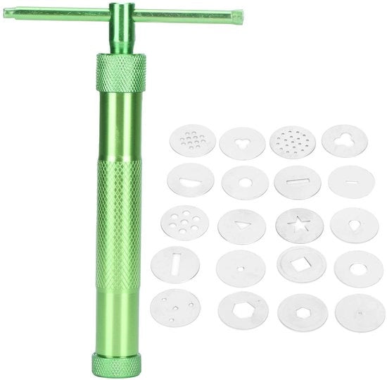 Kit di modellazione ceramica a rotazione con 20 forme in acciaio inossidabile - peso 122 g - estrusore di argilla leggero