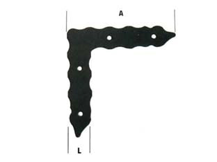GIUNZIONE A L ORNAMENTALE ART.965- - mm.200x42 - spessore mm.5,5 - 6 pezzi