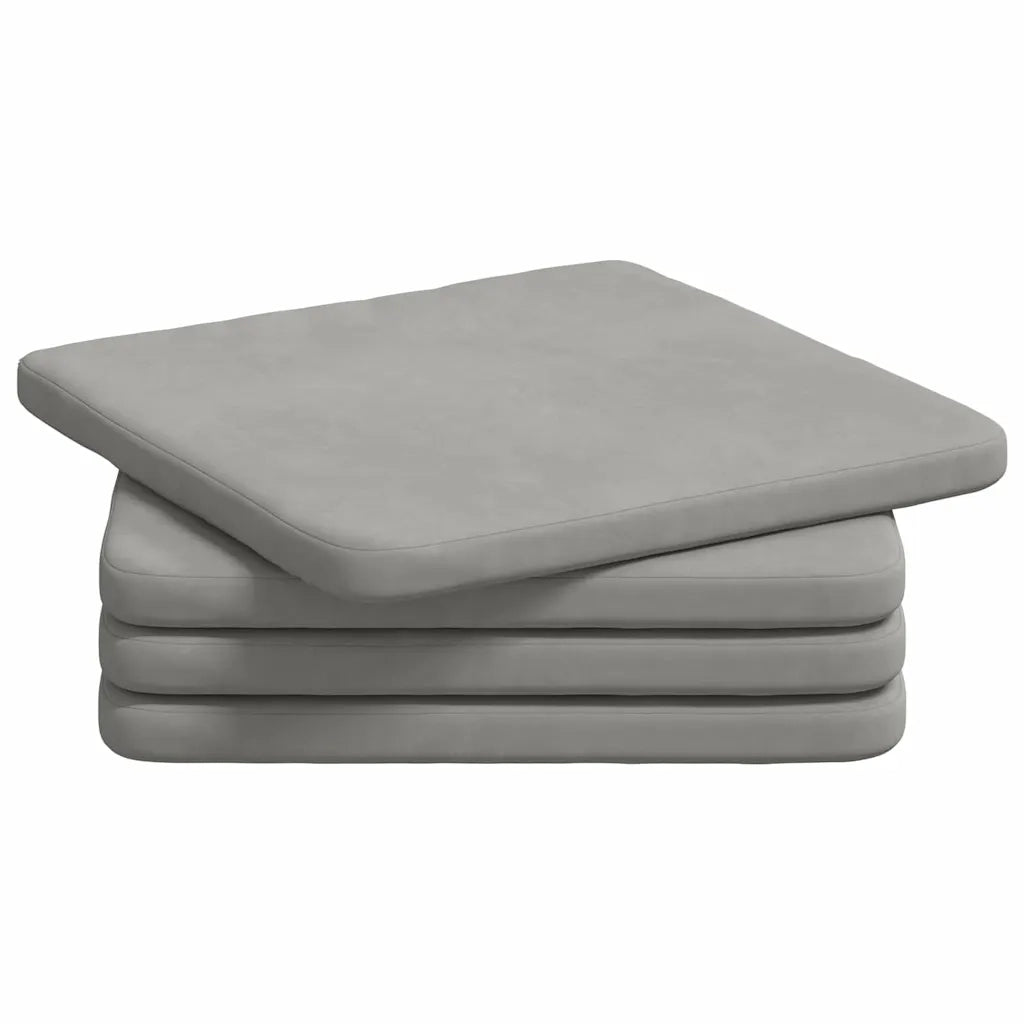 Cuscini per Seduta 4 pcs Grigio chiaro 40 x 40 x 3 cm