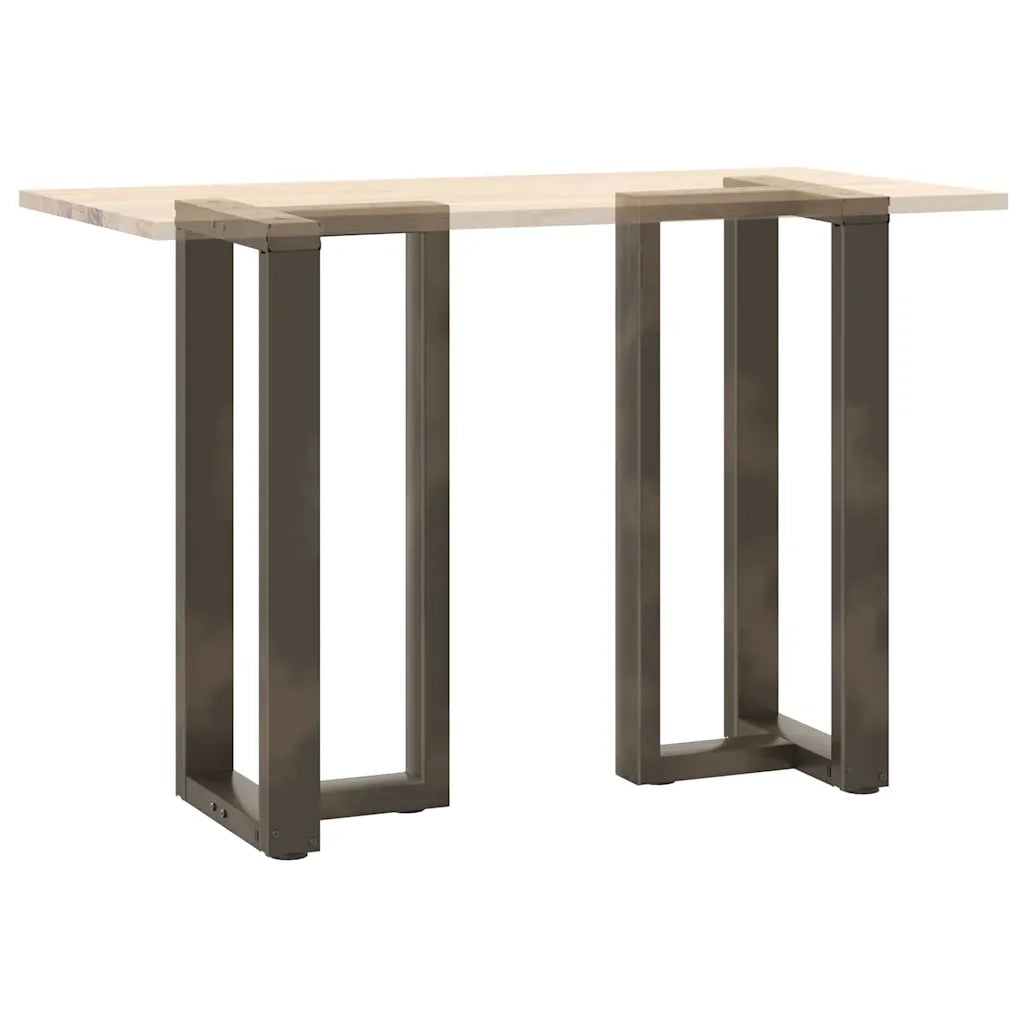 Gambe per tavolo da bar a forma di T 2 pz nere 40x35x(90-91) cm in acciaio