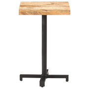 Tavolino da Bistrot-Tavolino da Salotto Quadrato 50x50x75 cm Legno di Mango Grezzo