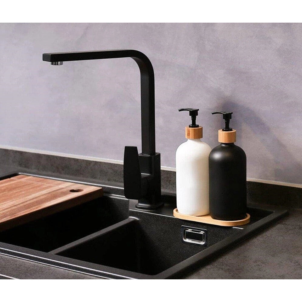 Trade Shop - Vassoio Multiuso In Bambù Decorativo Organizer Ovale Per Cucina Bagno 17.5x9cm 10851 -