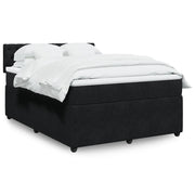 Giroletto a Molle con Materasso Nero 140x200 cm in Velluto 3287766