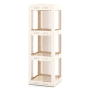 Libreria girevole a 360° 36,5 x 36 x 108 cm salvaspazio design elegante PP bianco 20_0015905