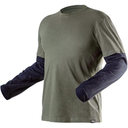 Topex 81-616-s maglia da lavoro manica lunga oliva, s