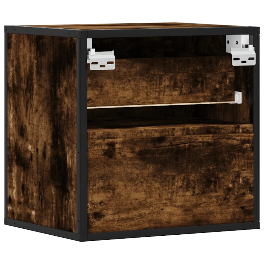 Comodino a Muro Rovere Fumo 40x31x39,5 cm 848728