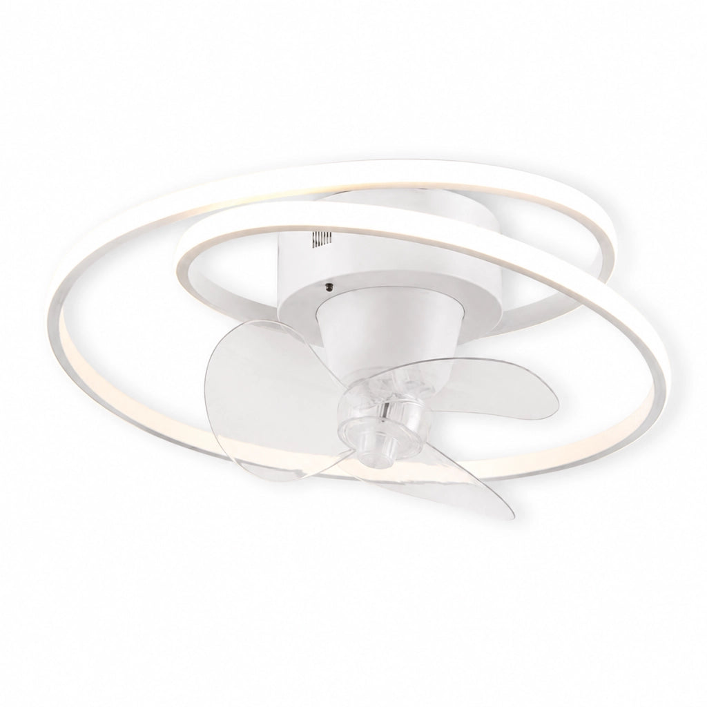 Plafoniera Con Ventilatore Led Umea Spirale Trio Lighting Dimmerabile Telecomando