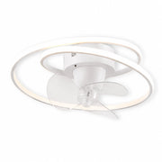 Plafoniera Con Ventilatore Led Umea Spirale Trio Lighting Dimmerabile Telecomando