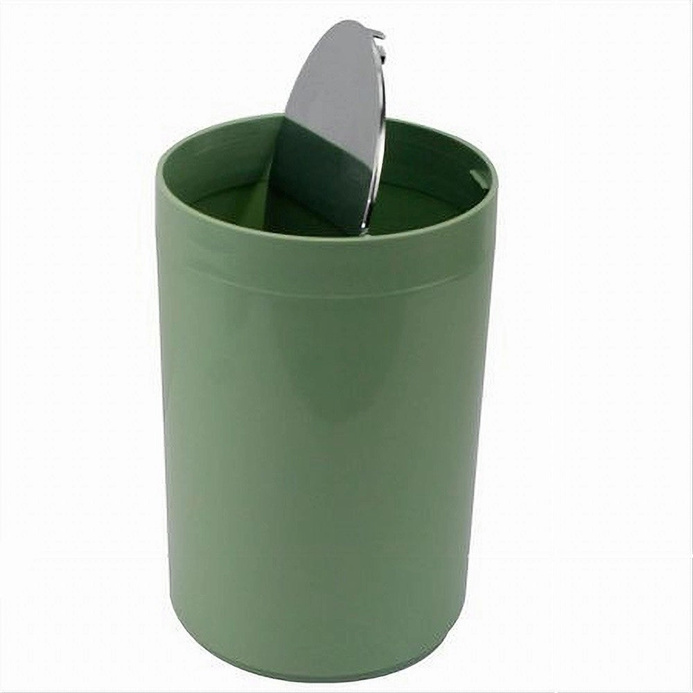 Trade Shop - Pattumiera Cestino Secchio Rifiuti Verde Arredo Bagno Coperchio Basculante 79879 -