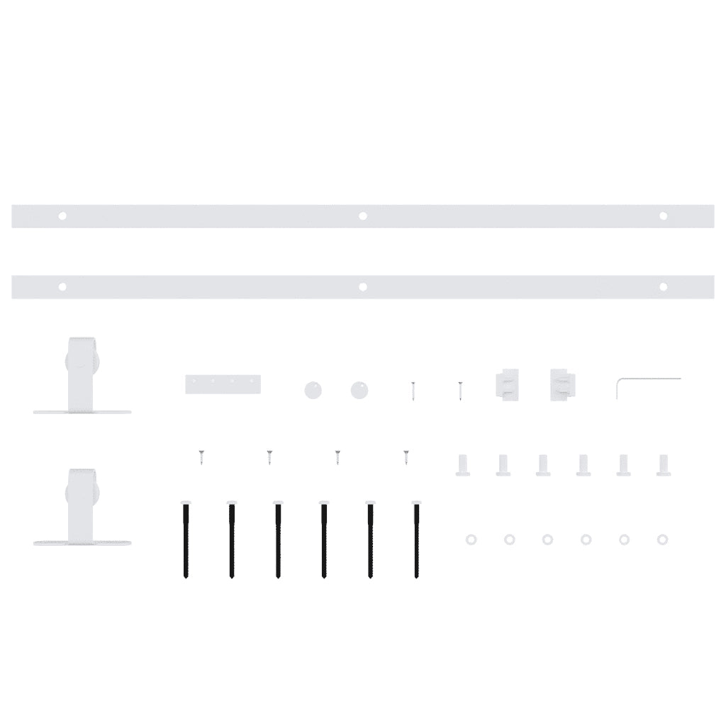 Mini Kit Porta Scorrevole in Acciaio al Carbonio Bianco 122 cm cod mxl 71740