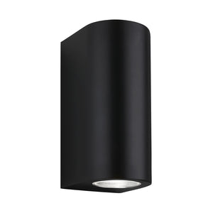 Applique Esterno Moderno Lille Metallo Nero 2 Luci Gu10