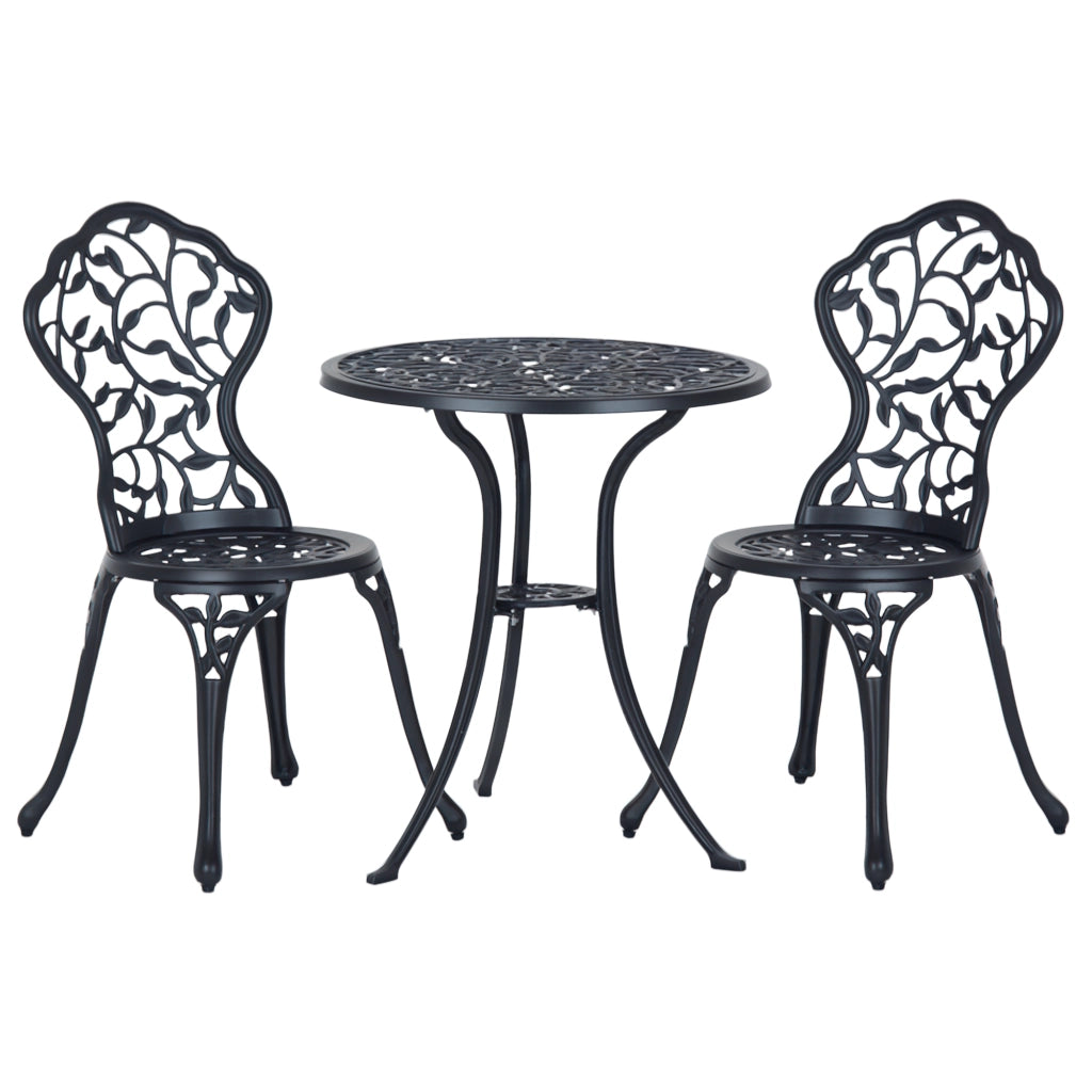 Set tavolino e 2 sedie bistro ¨C zephmum ¨C nero