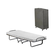 Brandina Nives, Letto Pieghevole Materasso Incluso Made in Italy, Nero