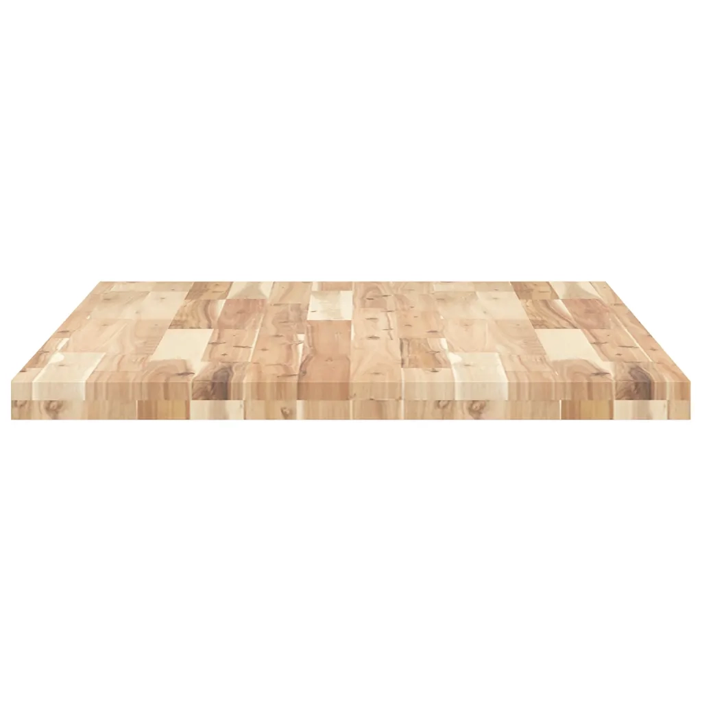 Piano Tavolo Rettangolare 100x70x4cm Legno Massello di Acacia