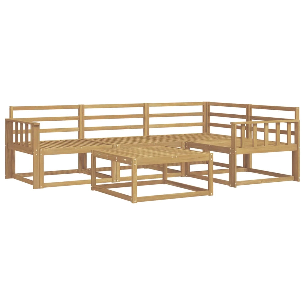 Set di divani da esterno 5 pcs Bianco 79 x 79 x 37 cm