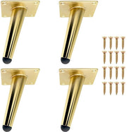Set di 4 Supporti per Mobili - Rotabili - Metallo Robusto - Colorato in Oro - Adattabile per Mobili - Adatto per Tavolo, Sedia, Divano