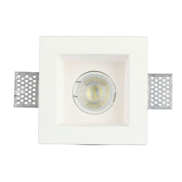 Porta faretto da incasso quadrato GU10 colore bianco 