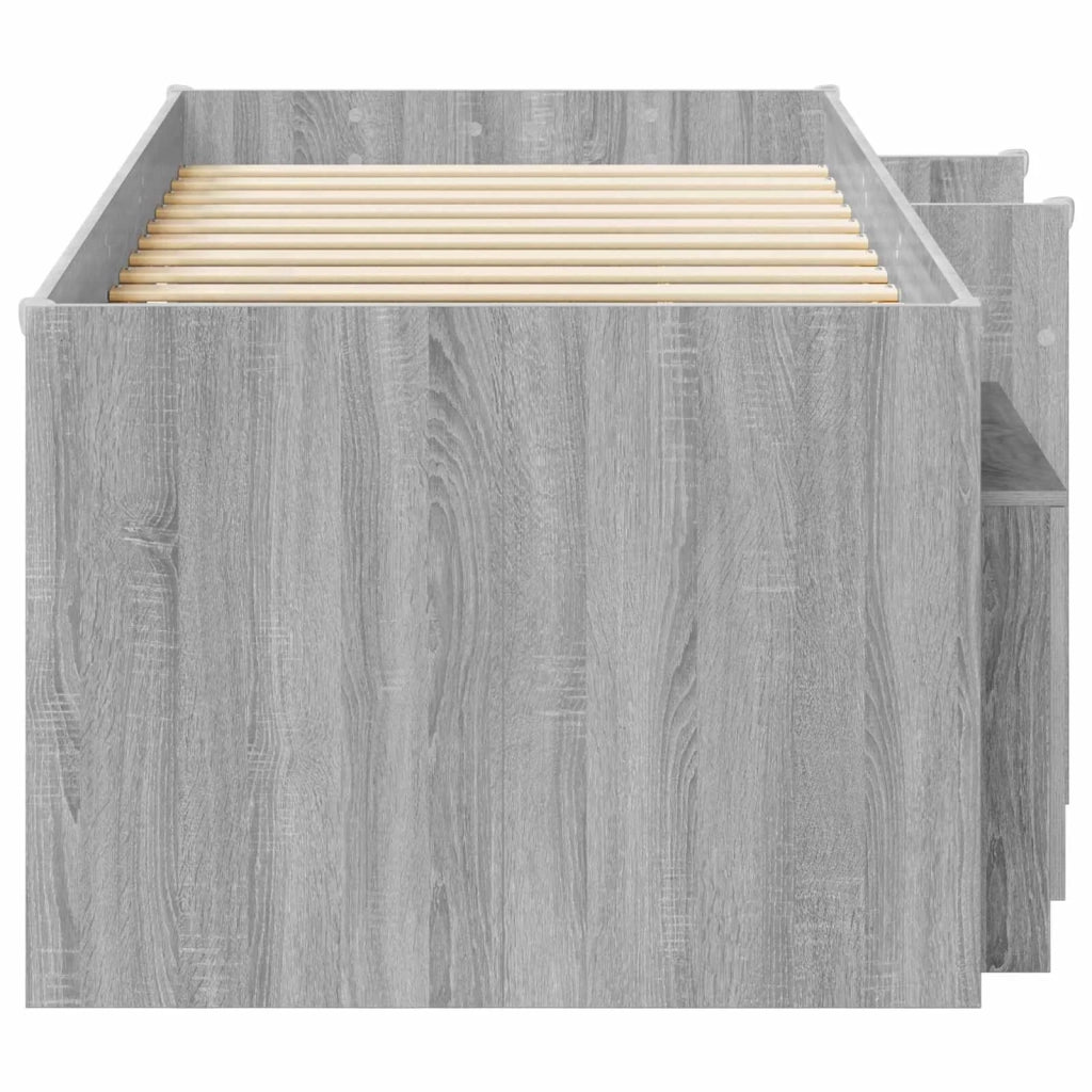 Struttura Letto Loft con Mobile con porta 3 pz Sonoma grigio 3423371