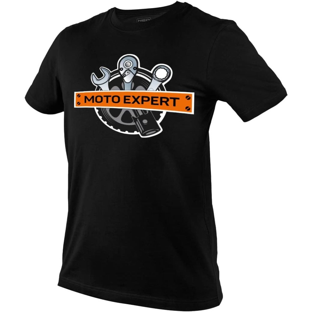 Topex 81-643-m t-shirt con stamp a moto expert, taglia m