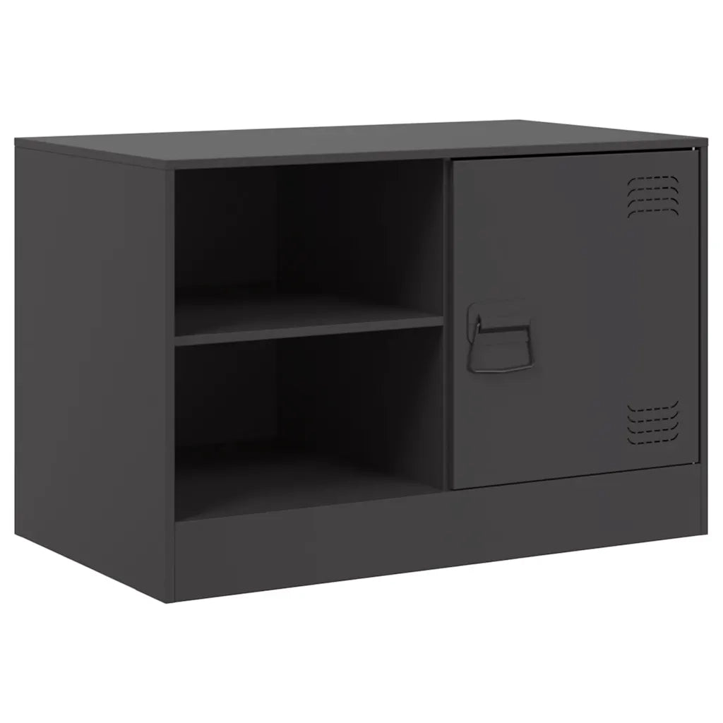 Mobile TV Nero 67x39x44 cm in Acciaio 841691