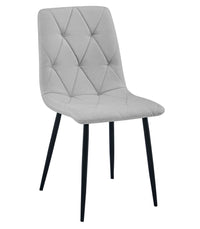 Sedia imbottita VALORA TYRA - Elegante grigio chiaro per soggiorno, cucina, sala da pranzo