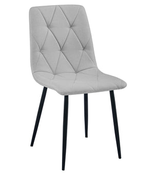 Sedia imbottita VALORA TYRA - Elegante grigio chiaro per soggiorno, cucina, sala da pranzo