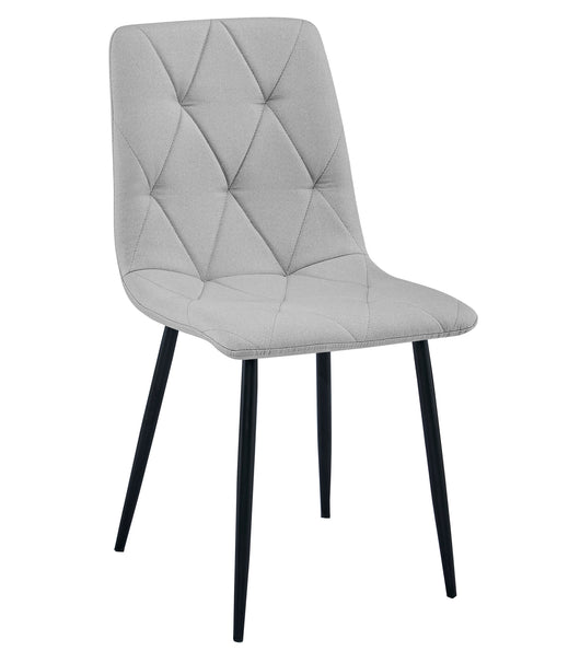 Sedia imbottita VALORA TYRA - Elegante grigio chiaro per soggiorno, cucina, sala da pranzo