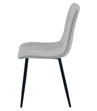 Sedia imbottita VALORA TYRA - Elegante grigio chiaro per soggiorno, cucina, sala da pranzo