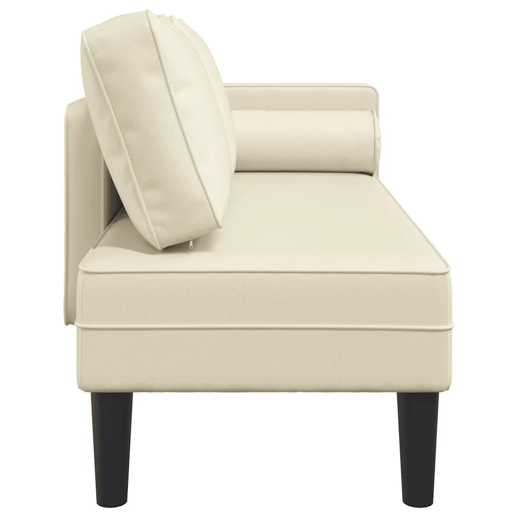 Sdraio con Cuscini Crema in Similpelle 4007565