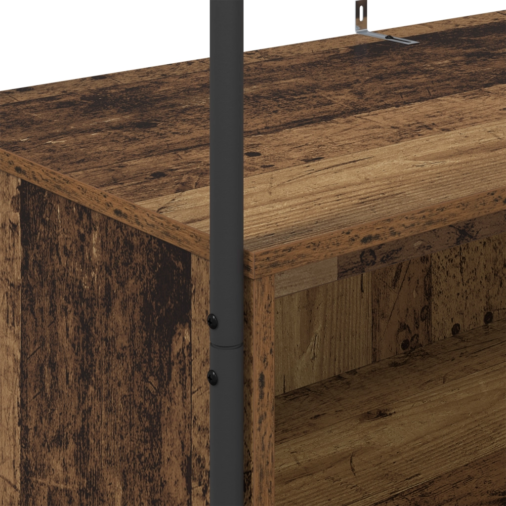 Appendiabiti con ripiani Legno vecchio 100x44x160 cm