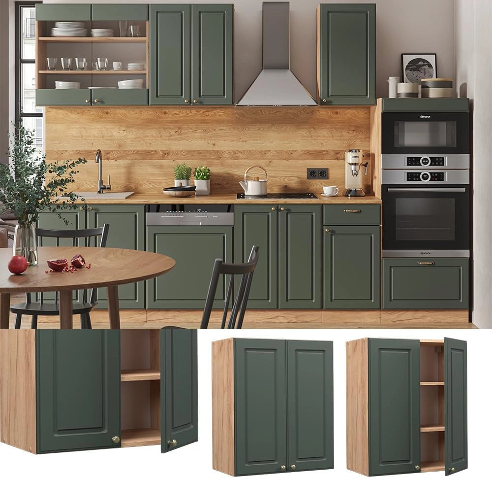 Pensile da cucina Fame-Line, Verde-oro Country House, 60 cm, per la combinazione con altri moduli della serie Fame-Line