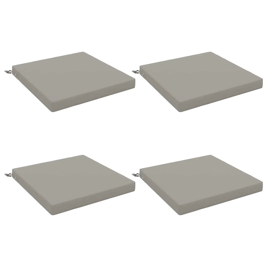 Cuscini per Sedia in 4 Pezzi SOEST 4 pz 100% Poliestere Grigio 944914