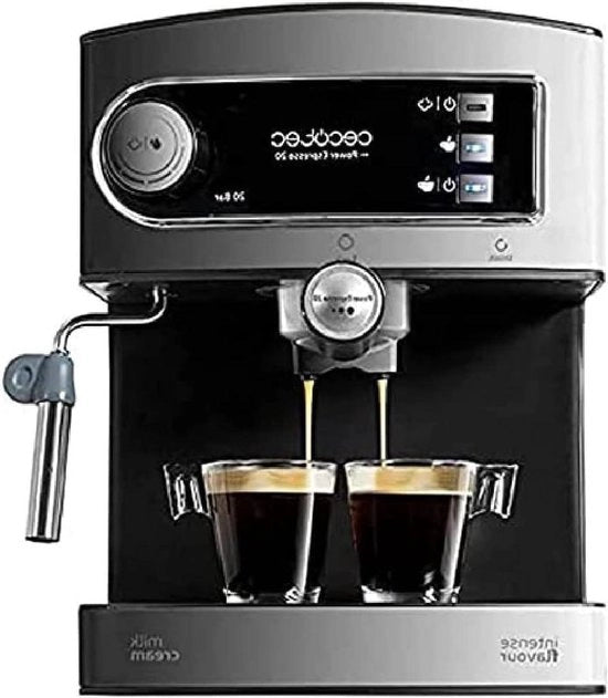 Espresso Maker Manuale 20 Bar Pressione 850W - 1,5L Tanche & Doppio Filtro di Scarico