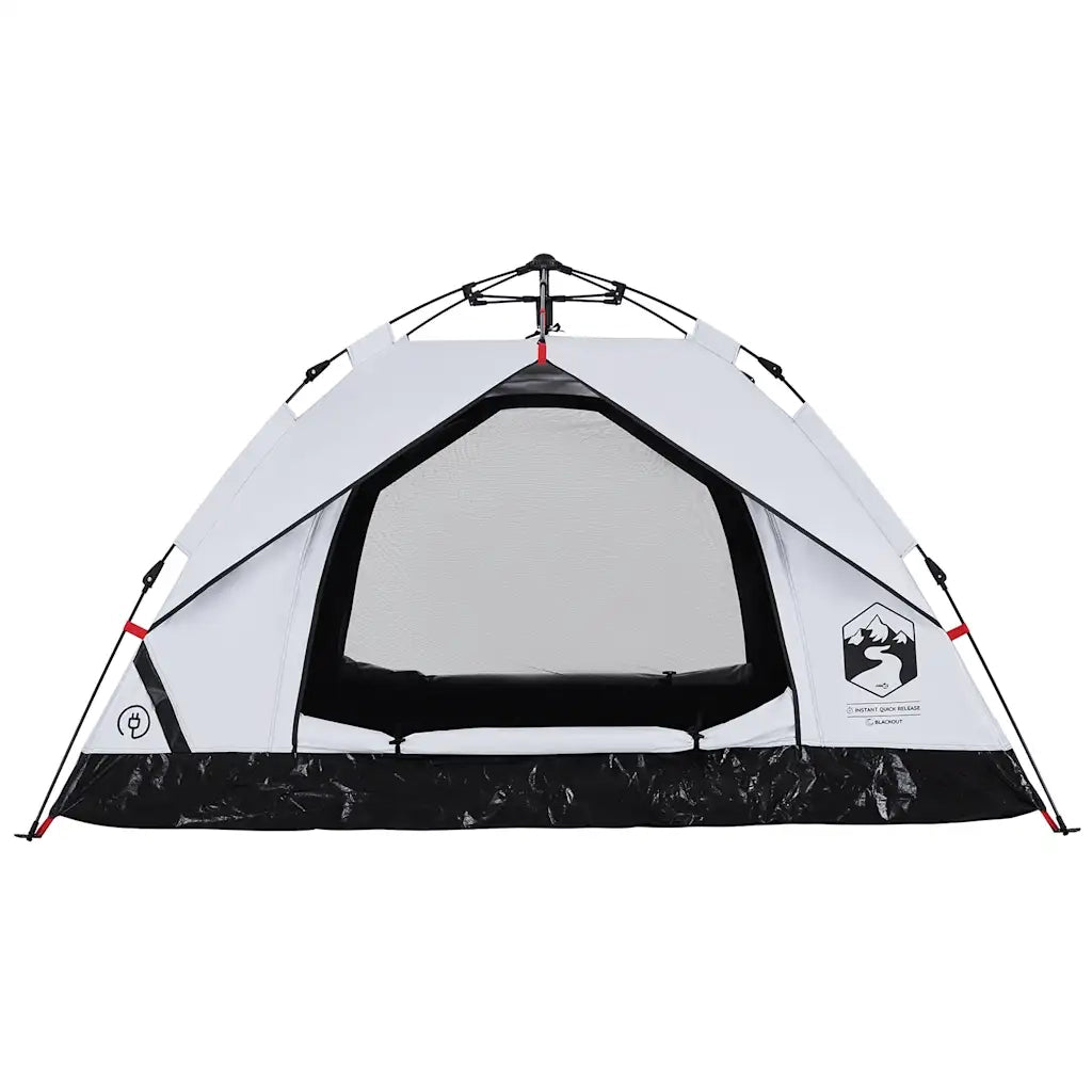 Tenda 2 Persone-Tenda da campeggio Bianca in Tessuto Oscurante a Rilascio Rapido 296721