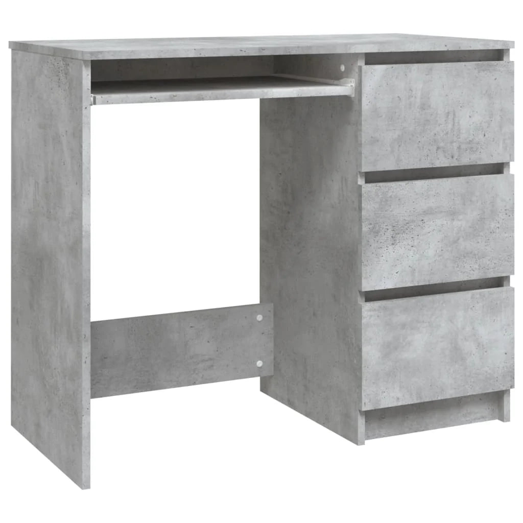 Scrivania tavolo postazione di lavoro mobile per computer studio 90 x 45 x 76 cm legno ingegnerizzato grigio 02_0023849