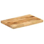 Piano Tavolo 50x20x2,5cm Bordi Vivi Legno Massello Mango Grezzo 370319