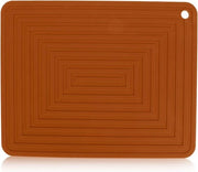 Drogastra antiscivolo in silicone - resistente al calore - 28 x 22 cm - panno di asciugatura - panno per doccia - cucina - bagno - marrone