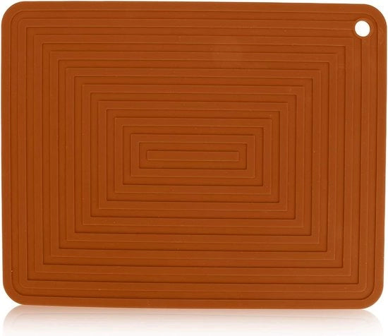 Drogastra antiscivolo in silicone - resistente al calore - 28 x 22 cm - panno di asciugatura - panno per doccia - cucina - bagno - marrone