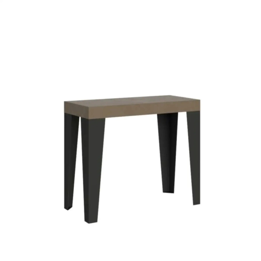 Consolle allungabile 90x40/300 cm Flame tortora gambe antracite