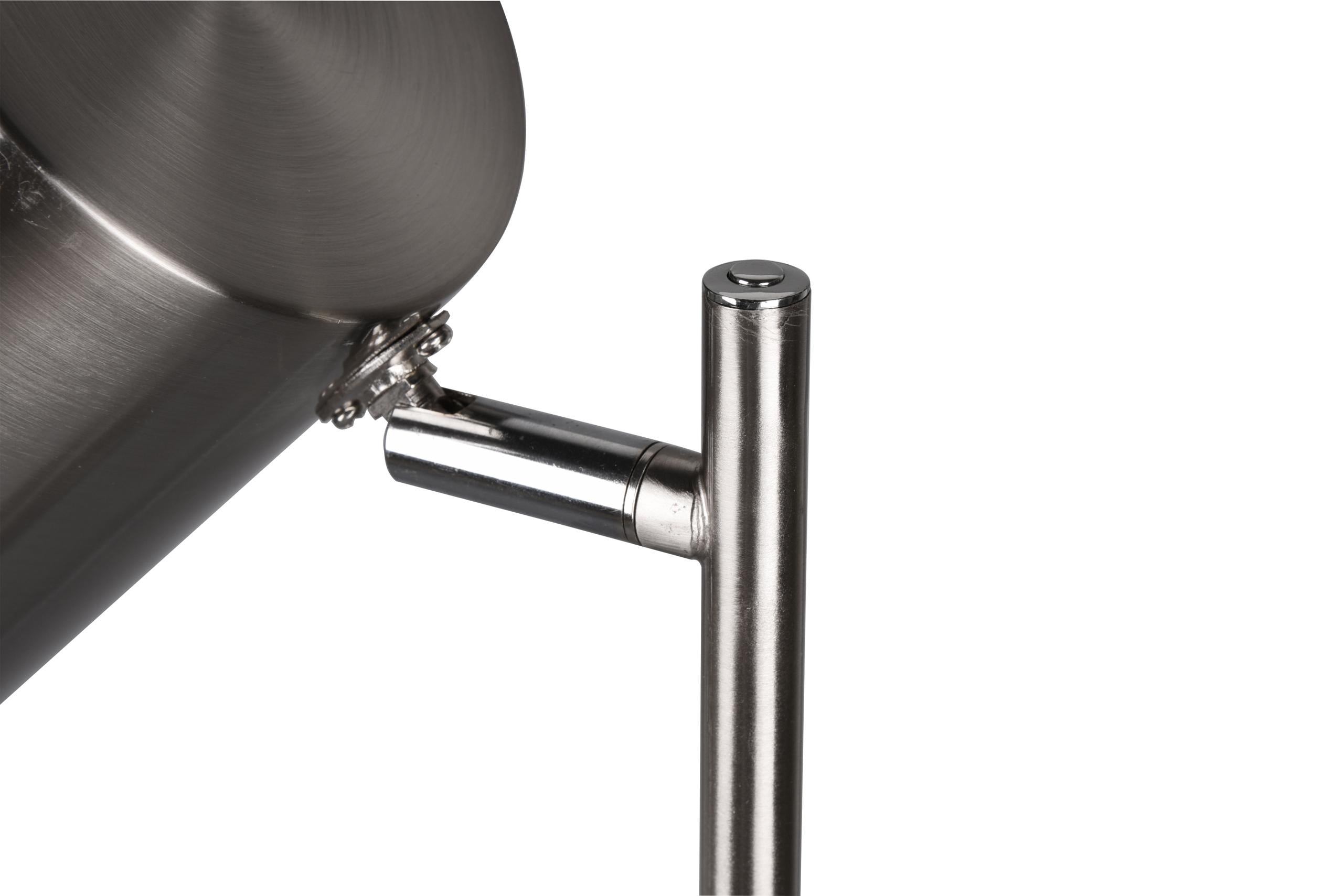 Piantana da Interno a LED in Metallo Acciaio Satinato