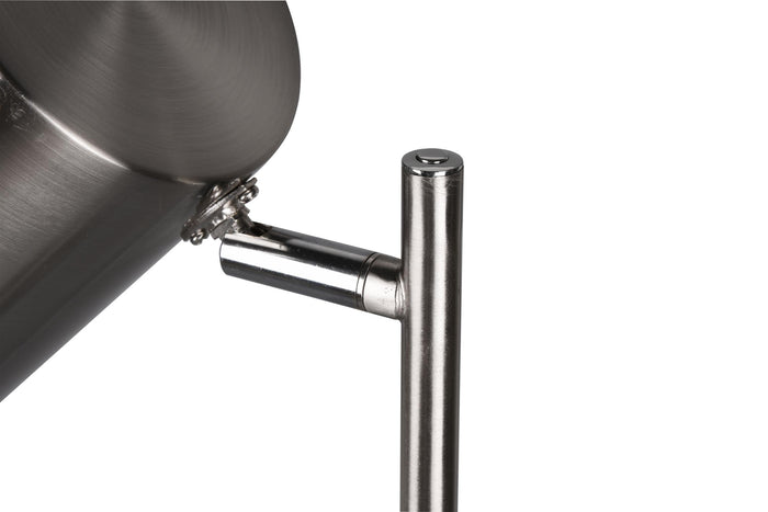 Piantana da Interno a LED in Metallo Acciaio Satinato