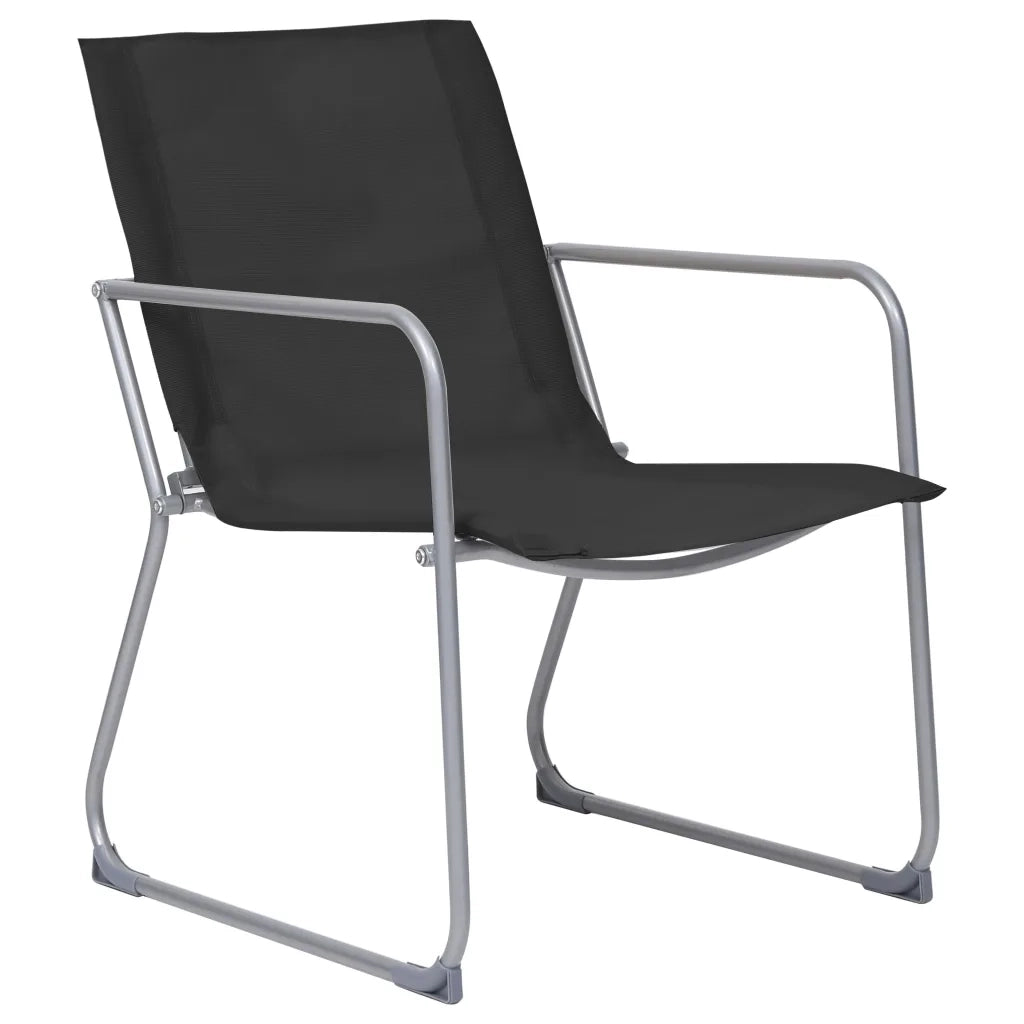 Set Divano da Giardino 4 pz in Tessuto e Acciaio Nero 44352