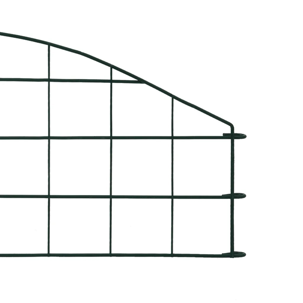 Set Recinzione da Giardino ad Arco 77,3x26 cm Verde 146101