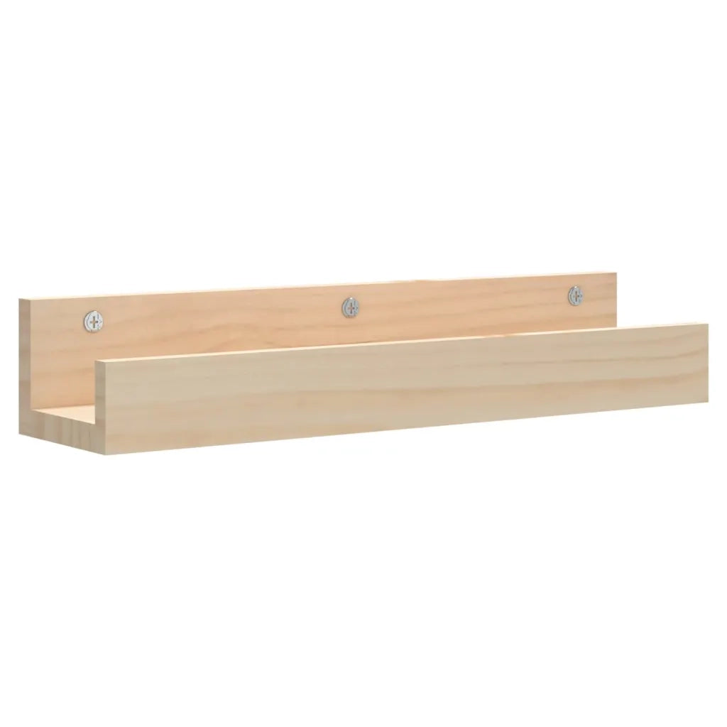 Mensole da Parete 2 pz 50x12x9cm in Legno Massello di Pino 823584