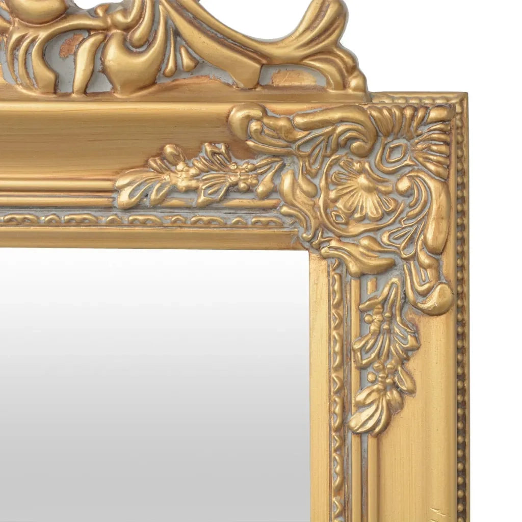 Specchio a Pavimento in Stile Barocco 160x40 cm Dorato cod mxl 49607
