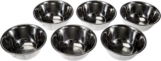 Set di schotels in acciaio inossidabile, 6 pezzi, 12 cm, 0,4 litri