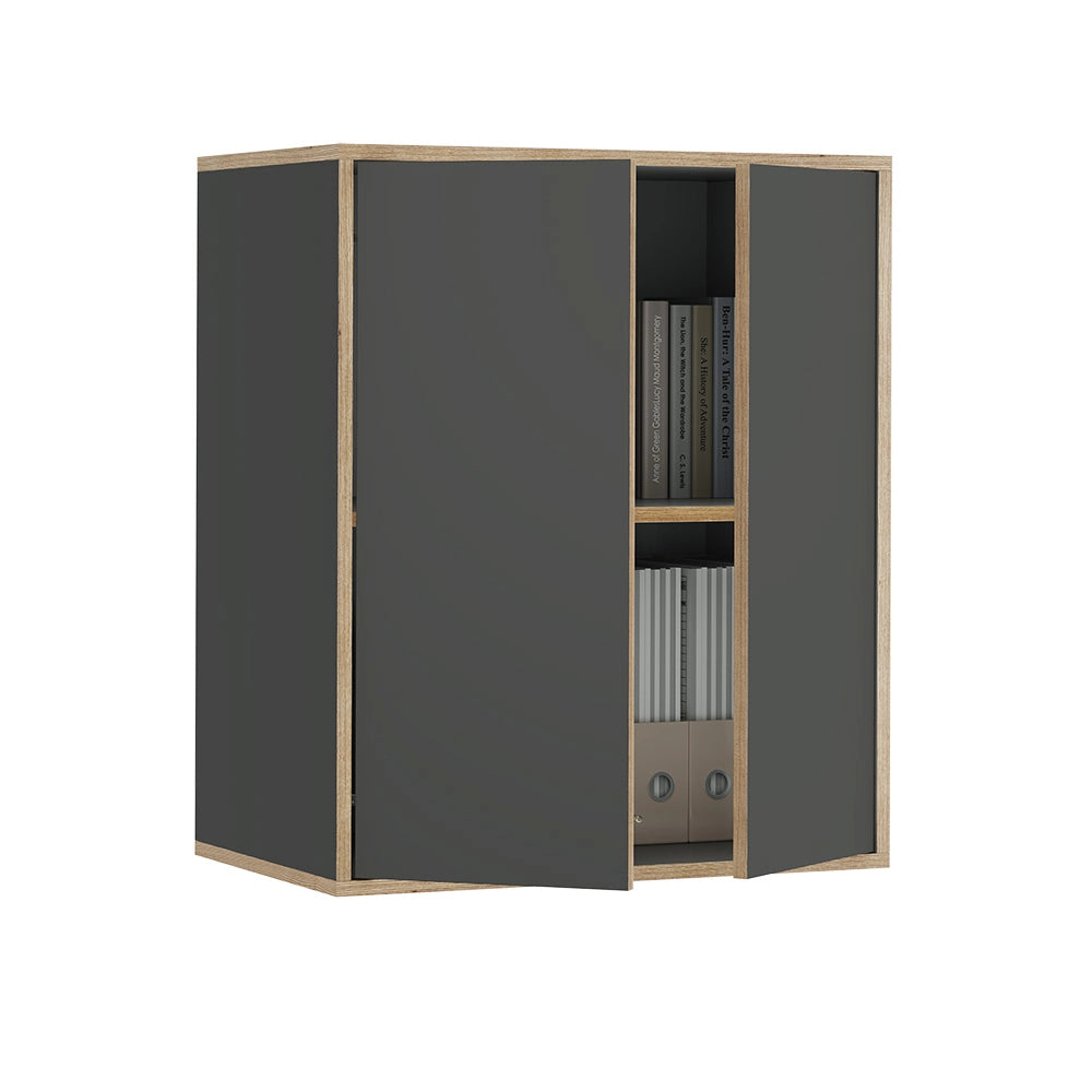 Vicco Libreria da parete Antracite 63 x 75 cm con 2 porte