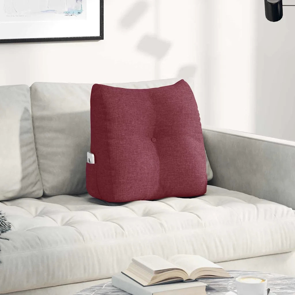 Cuscino per Schiena Rosso Vino 45 x 24 x 50 cm Tessuto