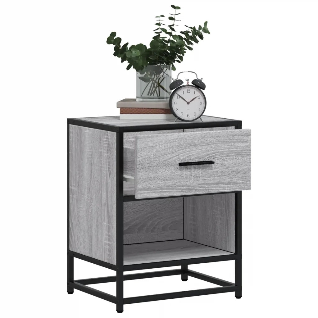Comodini 2 pz Grigio Sonoma 40x31x50 cm in Truciolato 848691