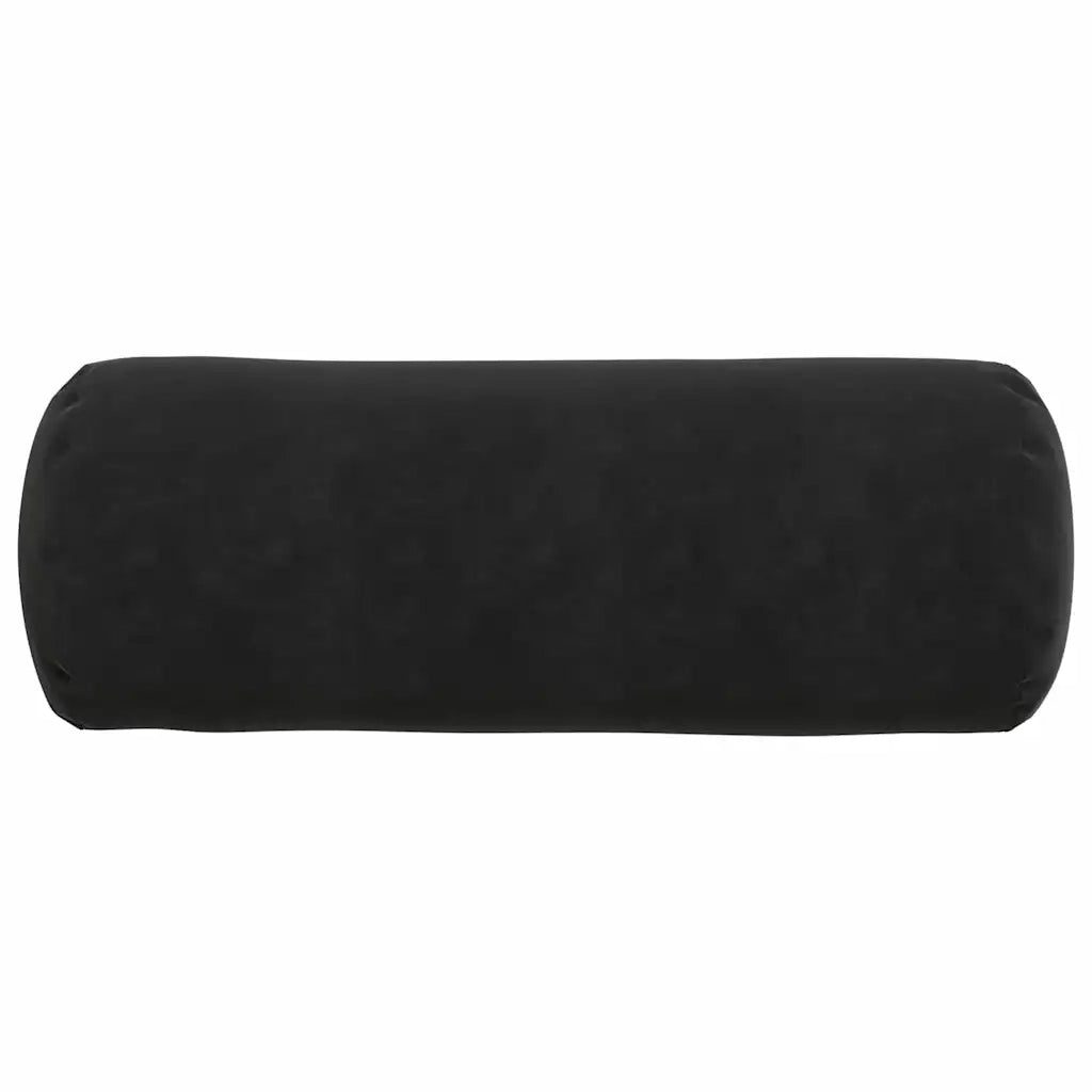 Cuscini a rullo 2 pcs Nero Ø 25 x 70 cm Tessuto in Cords